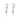 Aquamarine Baguette Charm Hoop Earrings by Scream Pretty