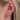 Green stone 7mm cartilage hoop single earring in gold or silver – dainty huggie for helix or upper ear piercings, Australia
