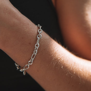 Chunky chain bracelet in silver by Scream Pretty