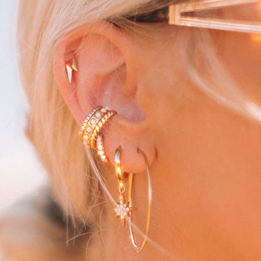 Flat Hoop Earrings in Gold by Scream Pretty
