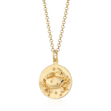 Cancer Zodiac Necklace in Gold by Scream Pretty