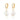 Gold Sparkle Huggie Hoop Earrings with Pearl Drop by Scream Pretty