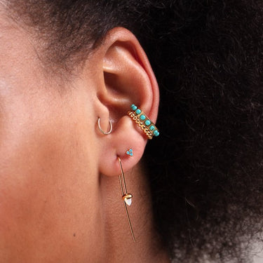 Turquoise Trinity Stud earrings by Scream Pretty