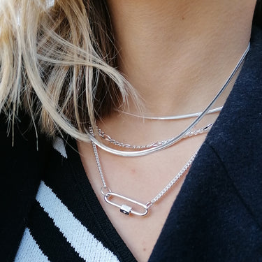 Long Link carabiner curb chain necklace by Scream Pretty