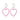 Pink Open Heart Hoop earrings by Scream Pretty