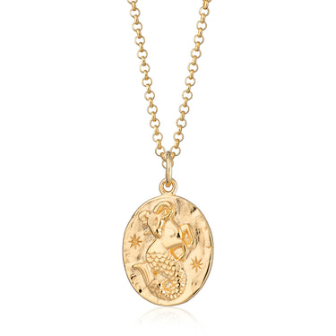 Capricorn Zodiac Necklace in Gold by Scream Pretty