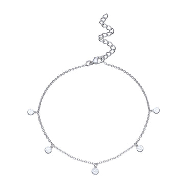 Anklet with hammered discs silver by Scream Pretty