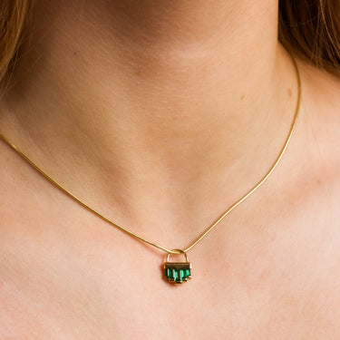 Green Cleopatra Snake Chain Necklace by Scream Pretty Australia