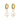 Gold Emerald Green &amp; Baroque Pearl Charm Hoop Earrings scream pretty australia