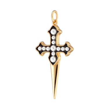 Pearl Gothic Dagger Cross Charm Scream pretty Australia
