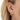 Oval Hoop Earrings with Clear Stones