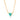 Gold Turquoise Trinity Necklace with Slider Clasp by Scream Pretty Australia