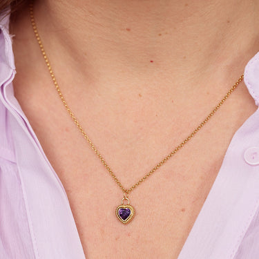 Violet Heart Necklace by Scream Pretty Australia