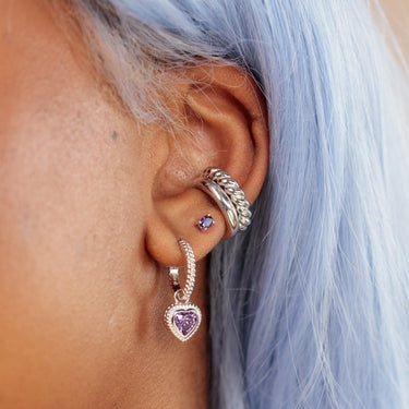 Violet Heart Charm Scream pretty Australia Silver