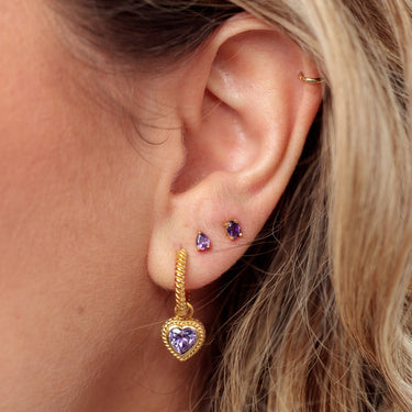 Violet Set of 3 Stud Earrings by Scream Pretty