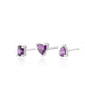 Violet Set of 3 Stud Earrings by Scream Pretty