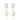 Silver Sparkle Huggie Earrings with Baroque Pearl Scream Pretty Australia