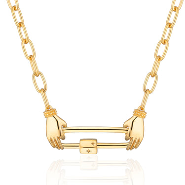 Gold Precious Hands Chain Necklace by Scream Pretty Australia