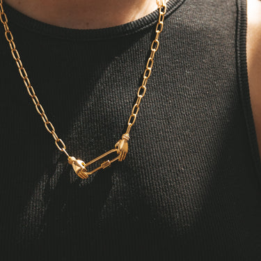 Gold Precious Hands Chain Necklace by Scream Pretty Australia