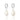 Silver Sparkle Huggie Earrings with Baroque Pearl Scream Pretty Australia