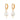 Gold Large Sparkle Huggie Earrings with Baroque Pearl Scream Pretty Australia