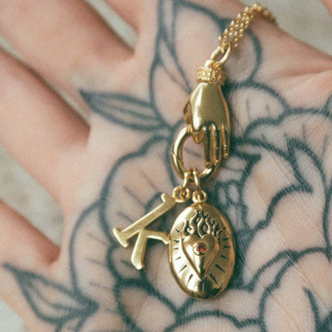 Vintage Hand Charm Collector Necklace by Scream Pretty