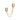 Gold Black Stone Double Chain Huggie single Earring by scream pretty australia
