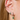Silver Green Baguette Charm Hoop Earrings by Scream Pretty Jewellery