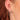 Silver Black Stone Double Chain Huggie Earring ear stack by scream pretty australia