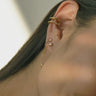 Gold Sparkle Chandelier Stud Single Earring by Scream Pretty