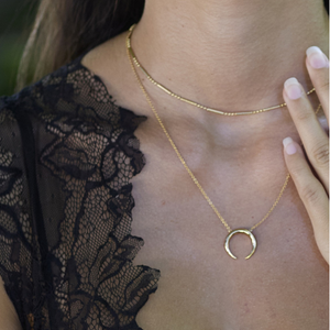 Half moon 2025 horn necklace