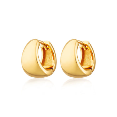 Bermuda Triangle Huggie Earrings in Gold by Scream Pretty