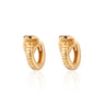 Cobra Snake Huggie Hoop earrings in Gold by Scream Pretty