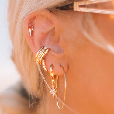 Slim Sparkling Ear Cuff, Single Ear Cuff - Scream Pretty