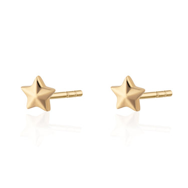 faceted star stud earrings in Gold by Scream Pretty