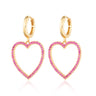 Pink Open Heart Hoop earrings by Scream Pretty