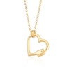 Heart Carabiner Charm Collector Necklace in Gold by Scream Pretty