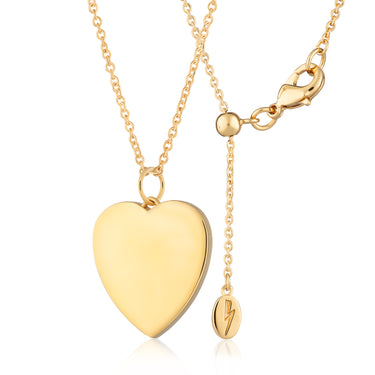 Black Heart Necklace in Gold by Scream Pretty