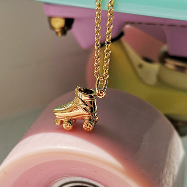 Roller skate necklace by Scream Pretty