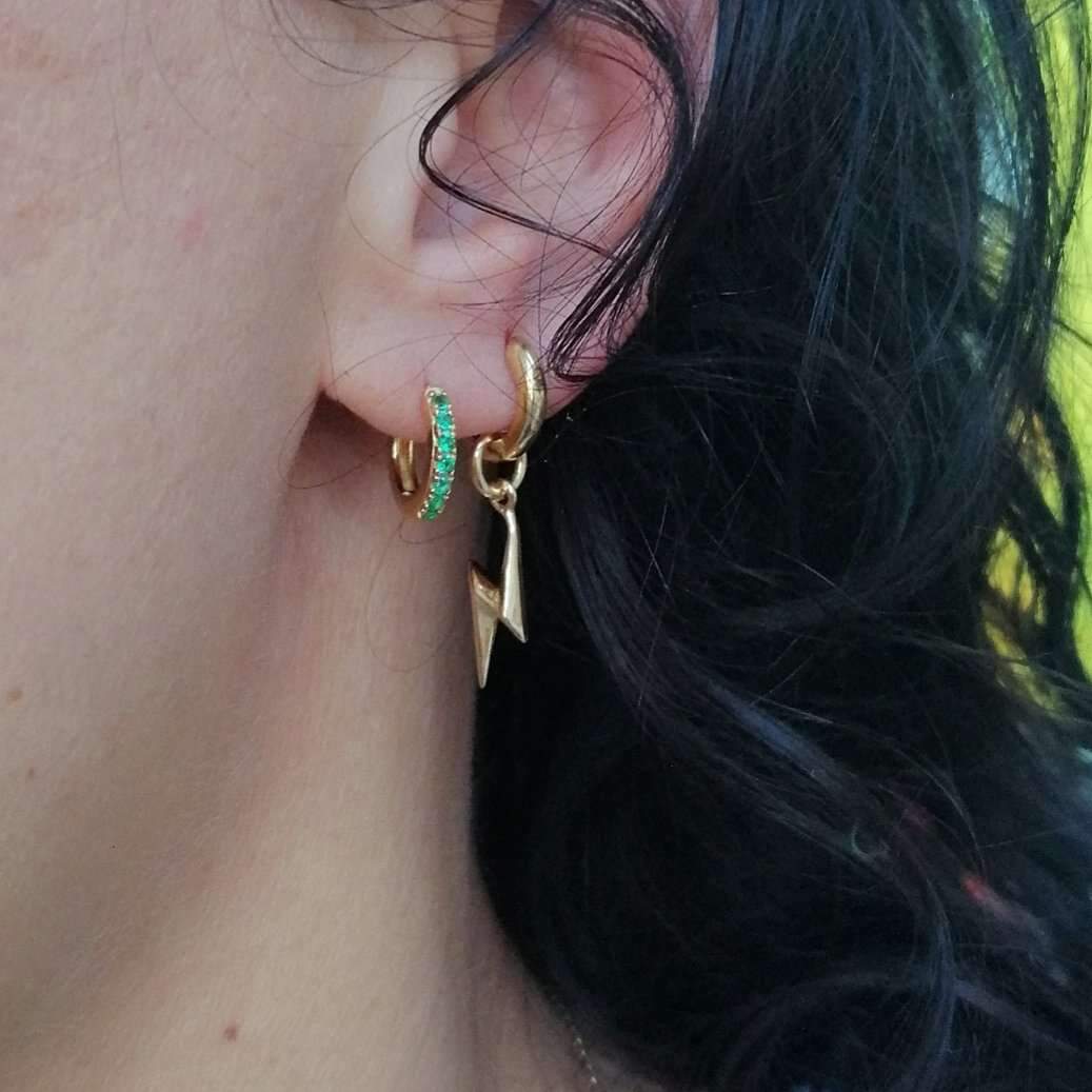 Single huggie hoop earring online