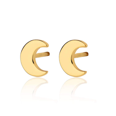 Crescent Moon Stud Earrings - Scream Pretty