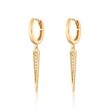 Sparkling Spike drop hoop Earrings by Scream Pretty