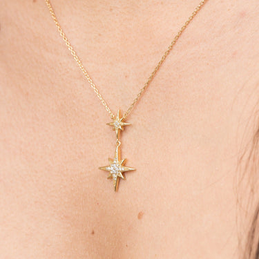 Starburst  Art-Deco Double Star Necklace by Scream Pretty Australia