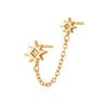 chained star stud earrings by Scream Pretty