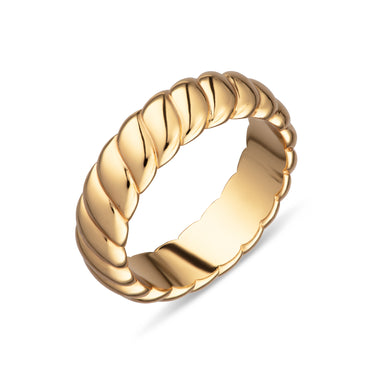 Chunky twist ring in Gold by Scream Pretty