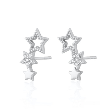 Star Ear Climber Stud Earrings by Scream Pretty