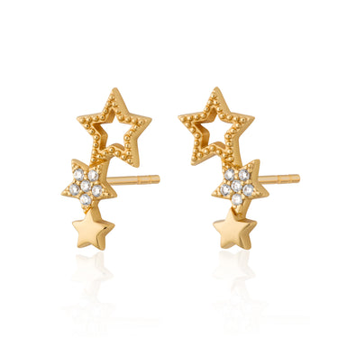 Star Ear Climber Stud Earrings by Scream Pretty