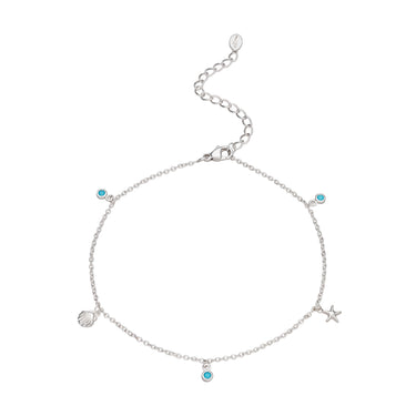 seaside anklet with turquoise stones by Scream Pretty