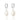Silver Sparkle Huggie Hoop Earrings with Pearl Drop by Scream Pretty