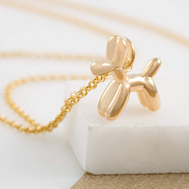 Gold Balloon Dog Necklace by Scream Pretty